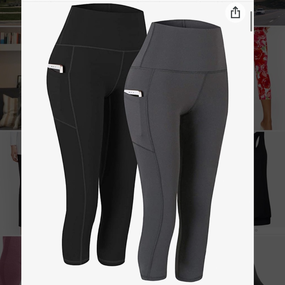 Black and Gray Work Out Pant Leggings